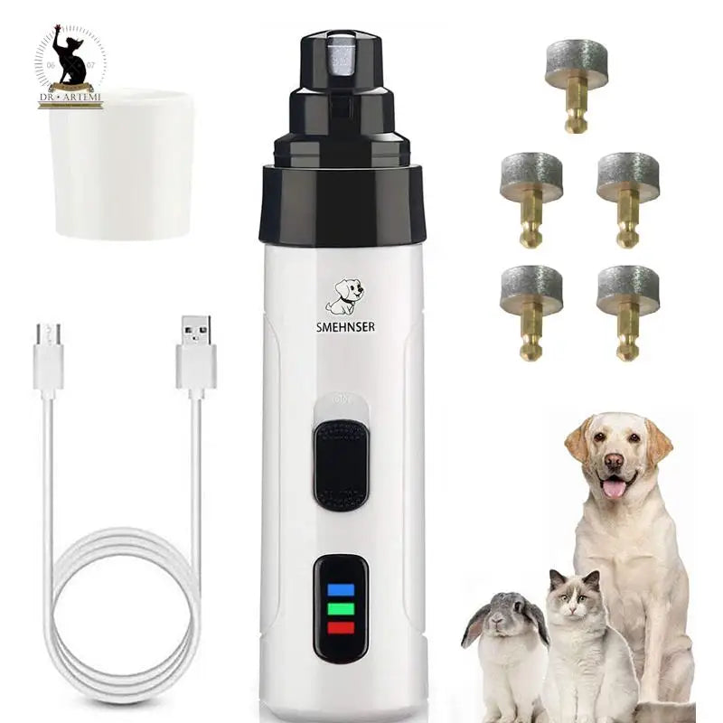 Meuleuse d'Ongles Électrique Rechargeable pour Chiens et Chats - Digital Store outil de toilettage pour animaux de compagnie