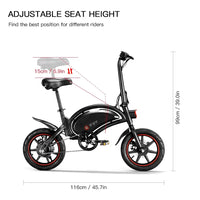 Vélo Électrique Pliable D3F - 14'', Moteur Brushless, 31-60 km - Digital Store vélo électrique