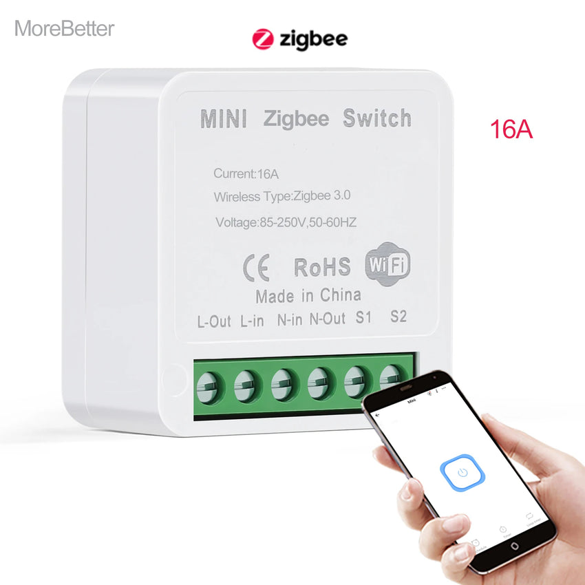 Passerelle Zigbee Tuya Smart Life - Contrôle Maison Intelligente - Digital Store Hub de Passerelle Zigbee avec Mini Switch