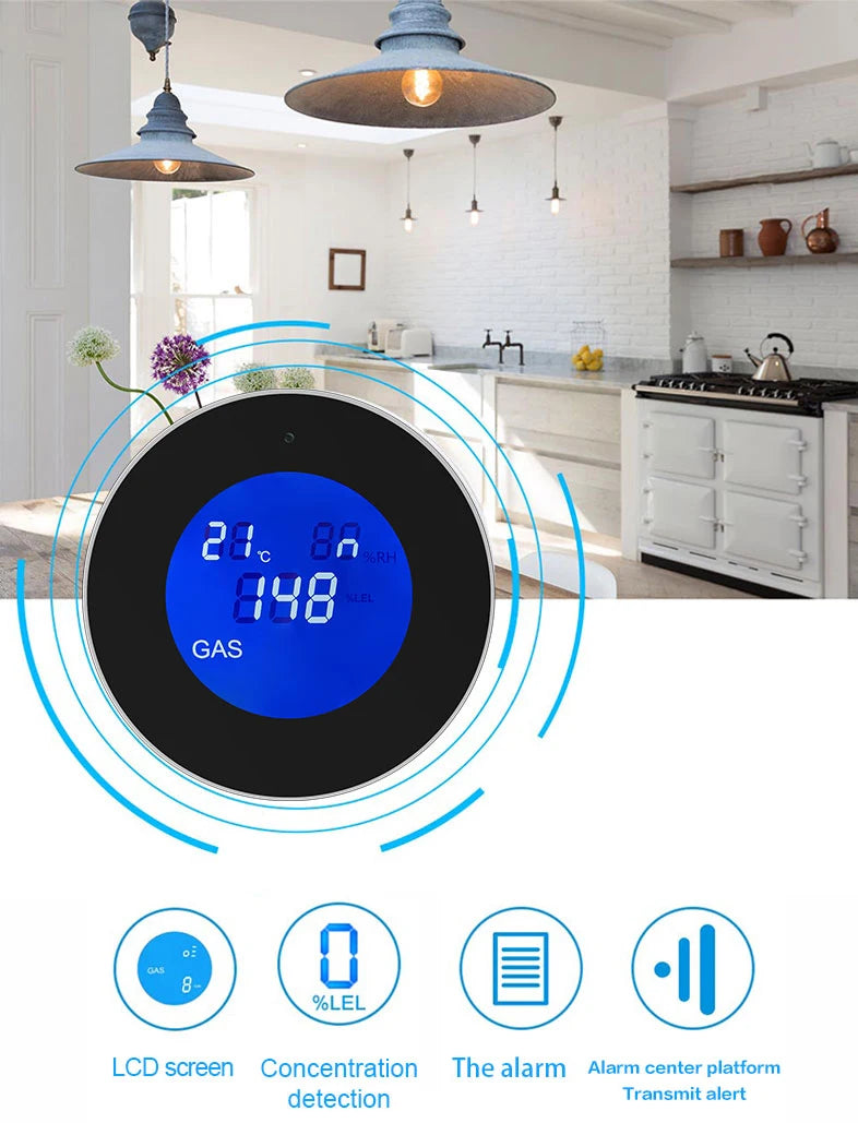 Capteur Alarme Gaz Naturel zsviot - WiFi, Tuya, Écran LCD - Digital Store capteur de gaz