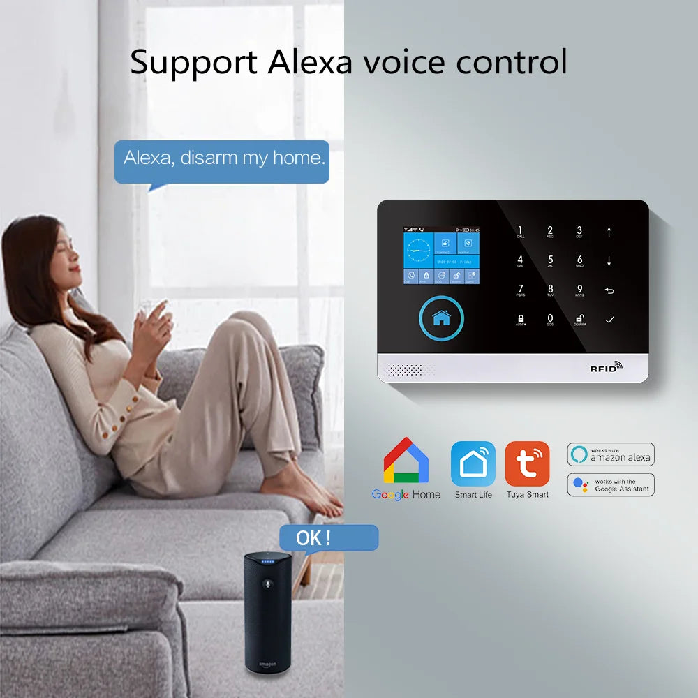 Système d'Alarme Tuya Wi-Fi - Antivol, Compatible Alexa - Digital Store système d'alarme