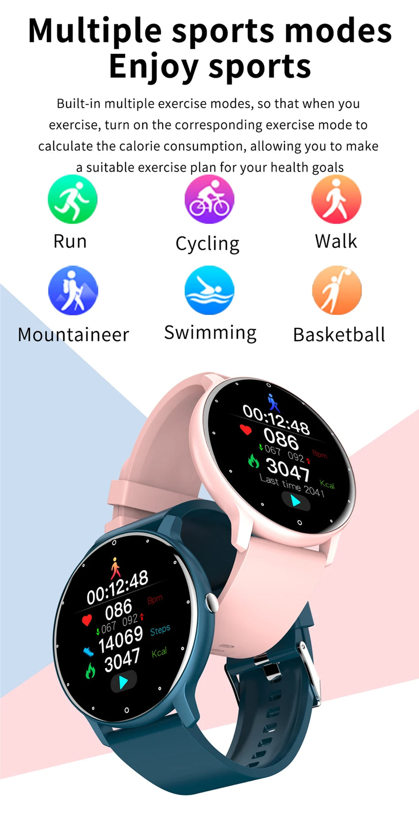 Montre Connectée LIGE - Écran 1.28'', Suivi Santé, IP67 - Digital Store montre connectée