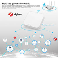 Passerelle Zigbee Tuya Smart Life - Contrôle Maison Intelligente - Digital Store Hub de Passerelle Zigbee avec Mini Switch