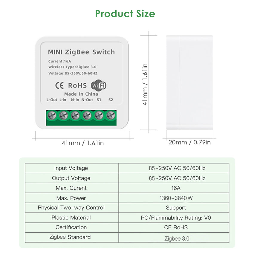 Passerelle Zigbee Tuya Smart Life - Contrôle Maison Intelligente - Digital Store Hub de Passerelle Zigbee avec Mini Switch