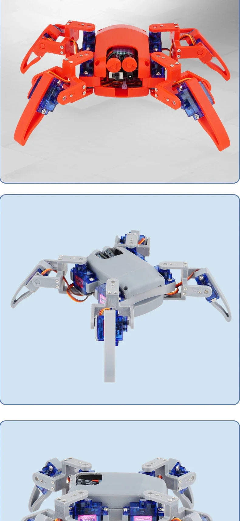 Kit Robot Araignée Quadrupède STEAM - Programmable pour Ardu37 - Digital Store robot spider