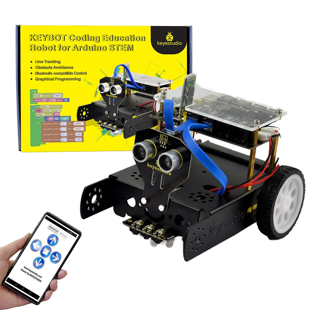 Kit Voiture Robot Programmable Keyestudio Ellybot STEM - Ardu37 - Digital Store robot éducatif