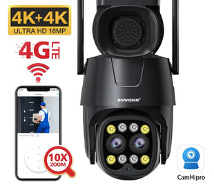 Caméra Sécurité 4K 8MP WIFI/4G - Zoom 10X, Détection AI