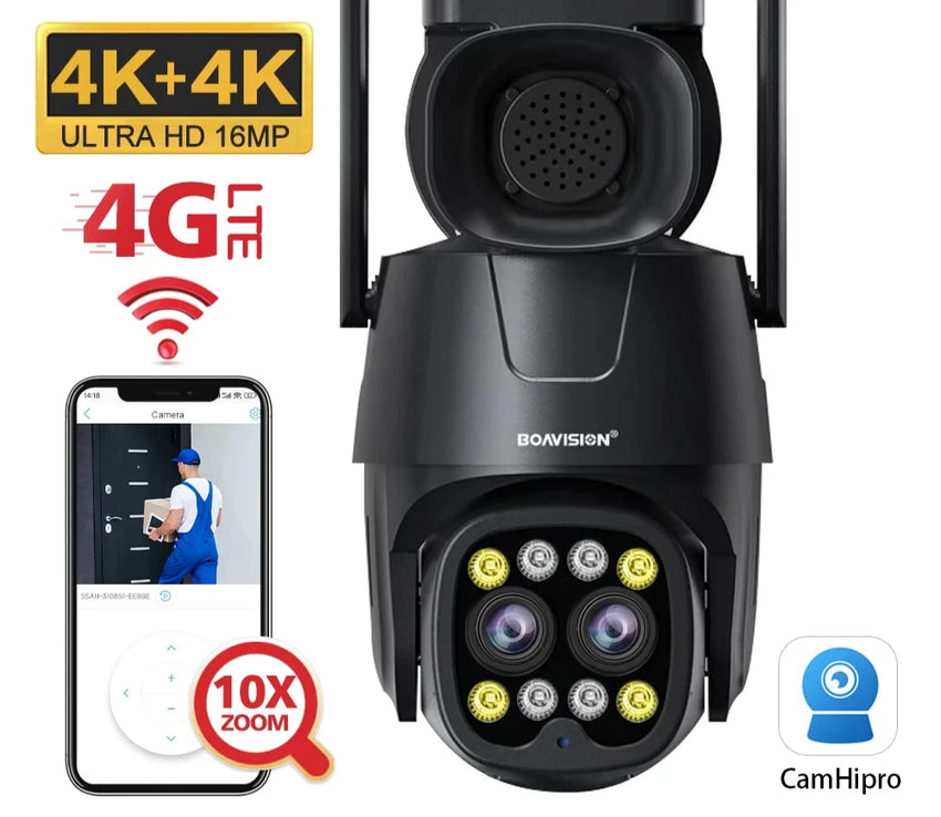 Caméra Sécurité 4K 8MP WIFI/4G - Zoom 10X, Détection AI - Digital Store camera de surveillance