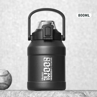 Bouteille Thermos 2L Inox avec Paille - Poignée, Sport & Extérieur