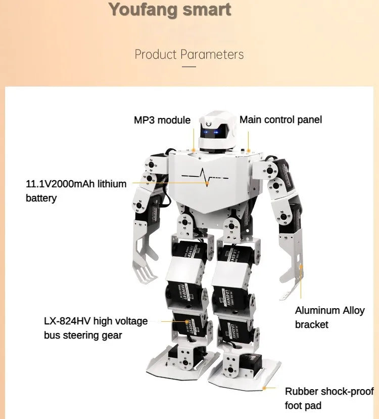 Robot Humanoïde 16 DOF - Kit Bionique Programmable avec MP3 - Digital Store robot éducatif