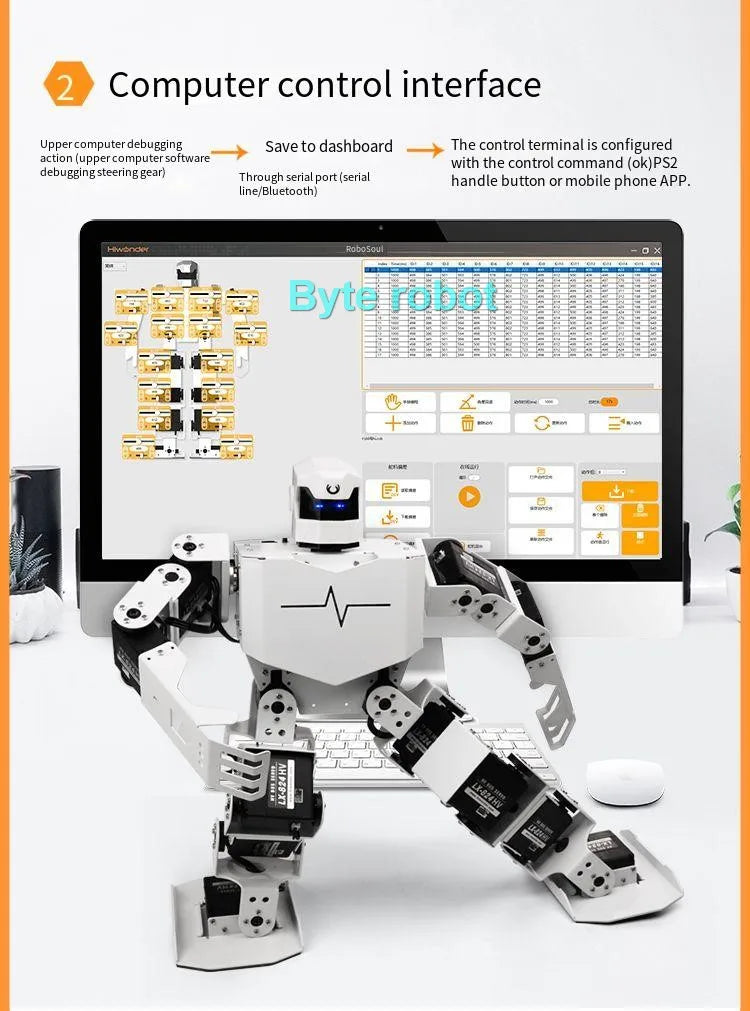 Robot Humanoïde 16 DOF RoboSoul H5S - Kit Éducatif Programmable - Digital Store robot éducatif