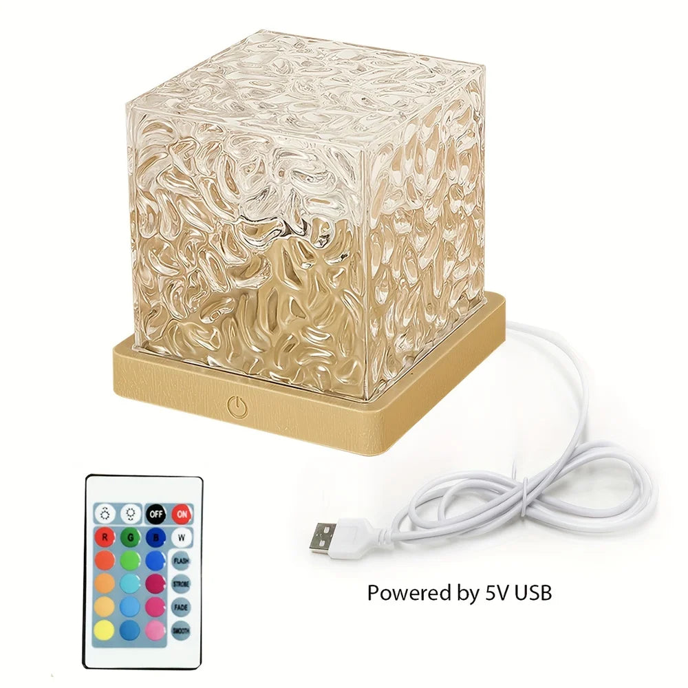 Lampe Cube Aurore Boréale - Veilleuse Rotative 16 Couleurs - Digital Store veilleuse et lampes