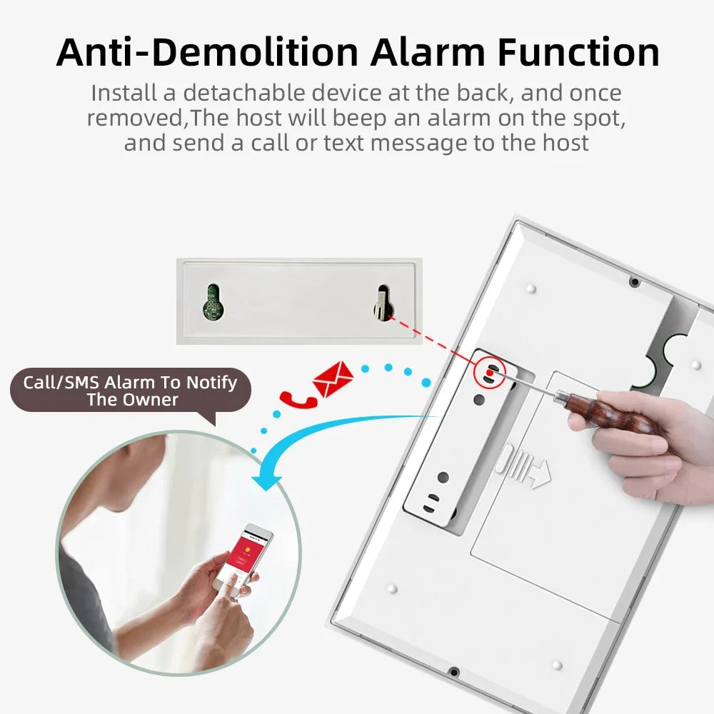 Système d'Alarme Sécurité Domestique - Wi-Fi, Écran 4.3'', Tuya - Digital Store système d'alarme