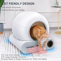 Tonepie Bac à Litière Intelligent Automatique 65L pour Chat - Auto-Nettoyant et Entièrement Fermé - Digital Store Litière intelligente