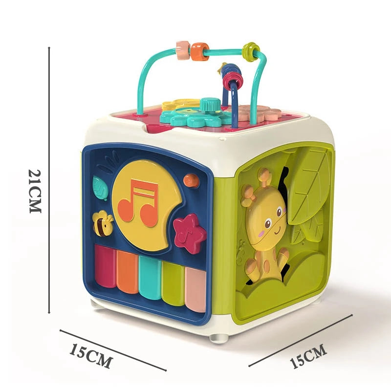 Cube d'Activité Éducatif 7 en 1 - Jouet Musical et Interactif - Digital Store jouet pour bb