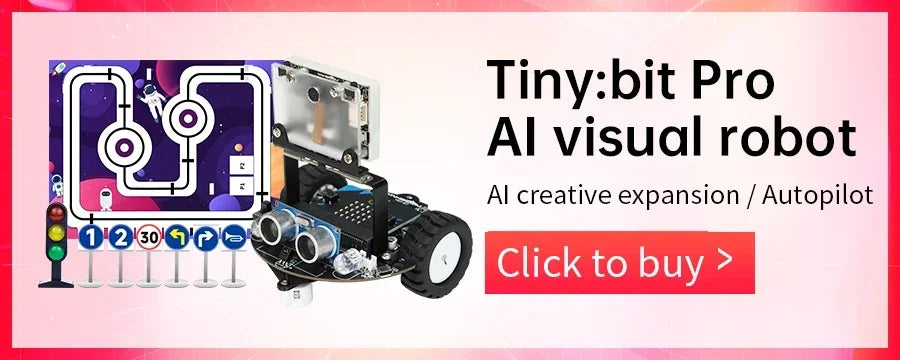 Kit Robot Programmable Tiny - Compatible Microbit V2 et V1 - Digital Store Kit éducatif de robotique programmable (Bras robotique programmable)