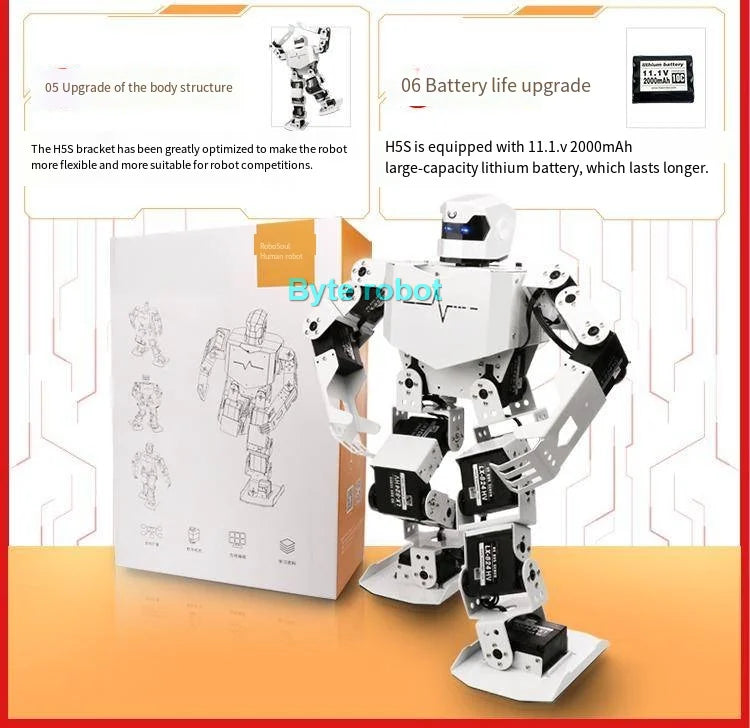 Robot Humanoïde 16 DOF RoboSoul H5S - Kit Éducatif Programmable - Digital Store robot éducatif