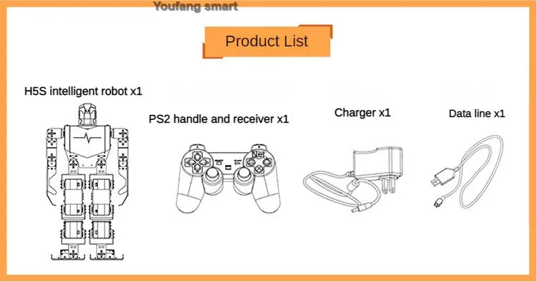 Robot Humanoïde 16 DOF - Kit Bionique Programmable avec MP3 YoufangSmart