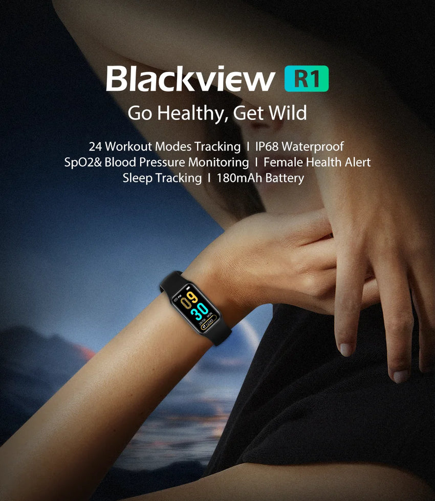 Blackview – montre connectée R1 pour hommes et femmes, étanche, moniteur d'activité physique, de fréquence cardiaque et de pression artérielle, pour Android et IOS Digital Store