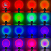 Projecteur USB LED 16 Couleurs - Veilleuse Arc-en-Ciel Murale - Digital Store projection