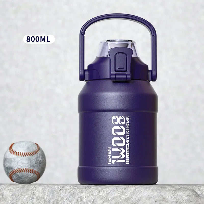 Bouteille Thermos 2L Inox avec Paille - Poignée, Sport & Extérieur - Digital Store bouteille