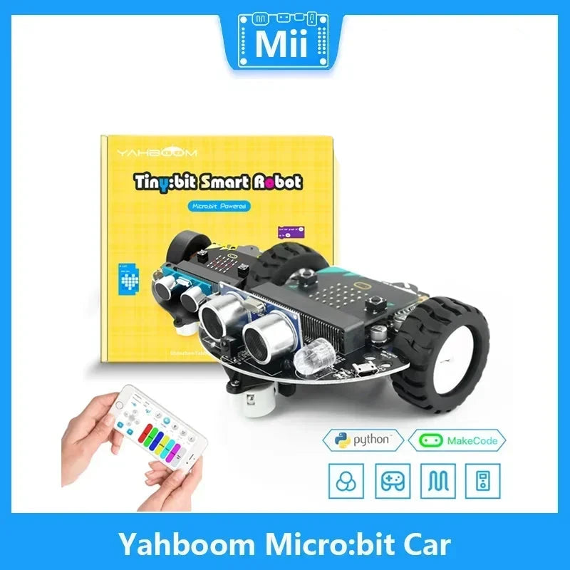 Kit Robot Programmable Tiny - Compatible Microbit V2 et V1 - Digital Store Kit éducatif de robotique programmable (Bras robotique programmable)