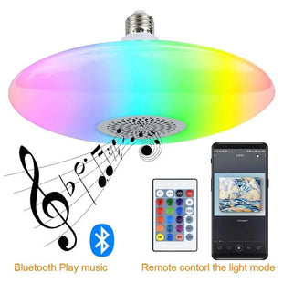 Plafonnier LED Musical 30W - Intensité Réglable, Télécommande