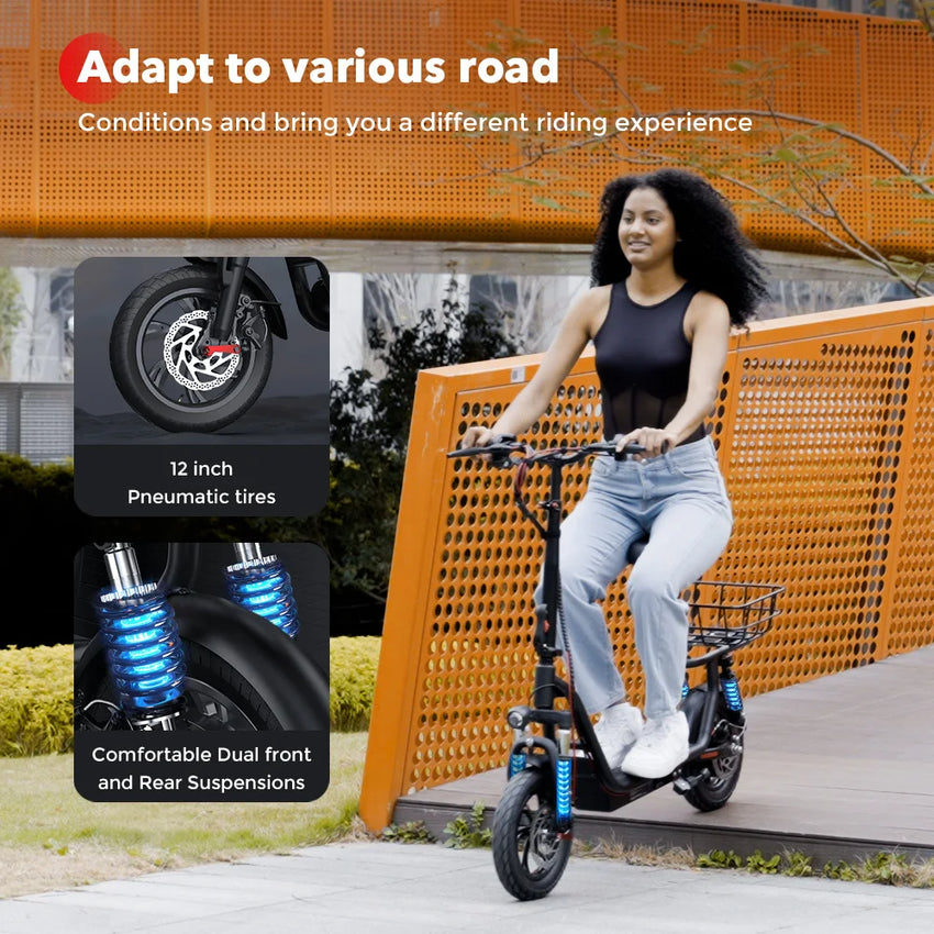 Scooter Électrique iScooter i12 - 500W, Pliable, 35 km d'Autonomie - Digital Store Trottinette électrique