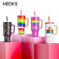 Meoky - Gobelet 40oz Inox avec Paille, Isolé sous Vide, Anti-fuite - Digital Store Goblet isolé