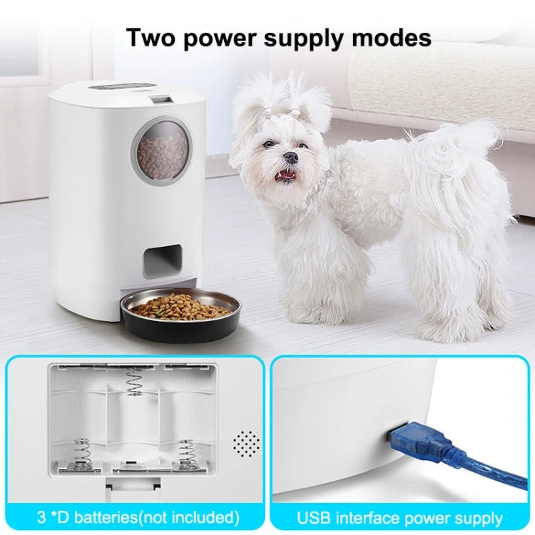 Distributeur Automatique de Nourriture pour Animaux 4,5L avec Minuterie | Gamelle Intelligente pour Chats et Chiens | Plateau en Métal | Alimentation Électronique Automatique - Digital Store Gamelles et mangeoires pour animaux de compagnie