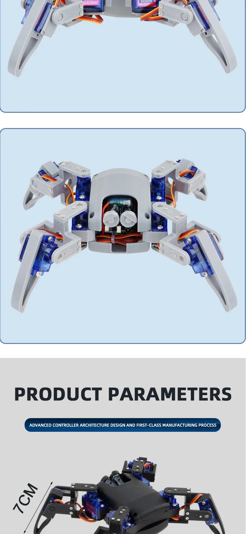 Kit Robot Araignée Quadrupède STEAM - Programmable pour Ardu37 - Digital Store robot spider