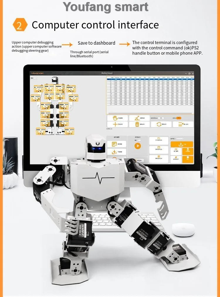 Robot Humanoïde 16 DOF - Kit Bionique Programmable avec MP3 - Digital Store robot éducatif