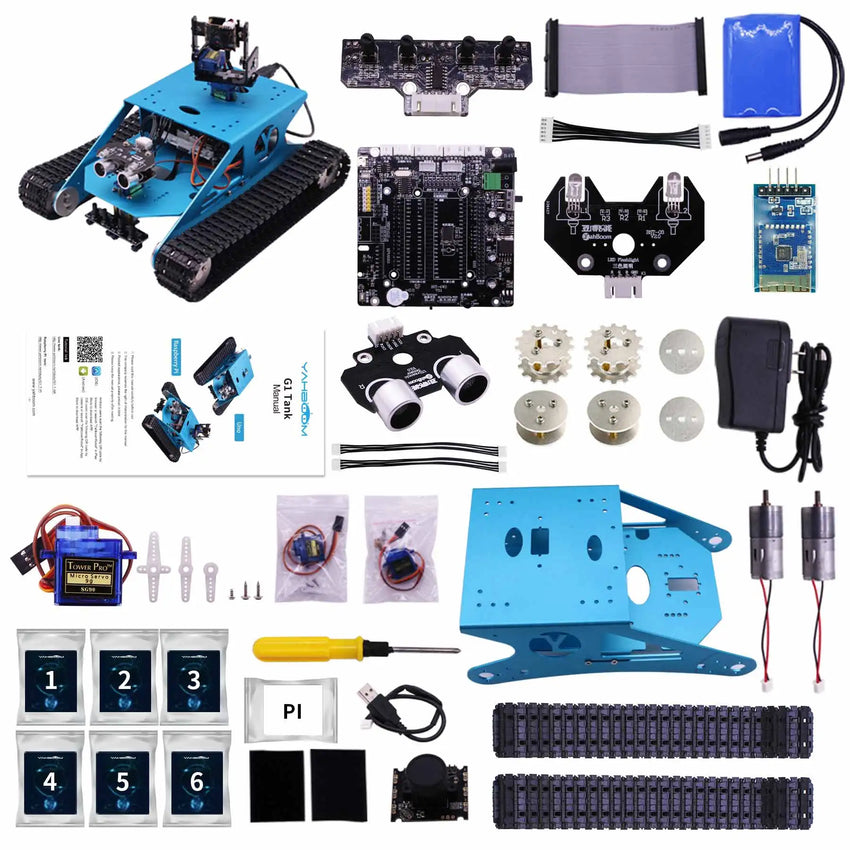 Kit Robot Réservoir Intelligent - Compatible Raspberry Pi 4B - Digital Store Kit éducatif de robotique programmable (Bras robotique programmable)