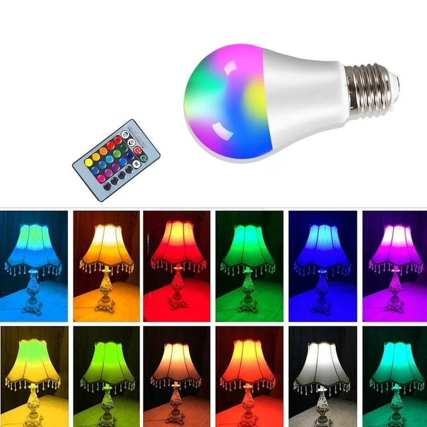 Ampoule LED RGBW E27 - Télécommande IR, Couleurs Changeables - Digital Store Lampe led