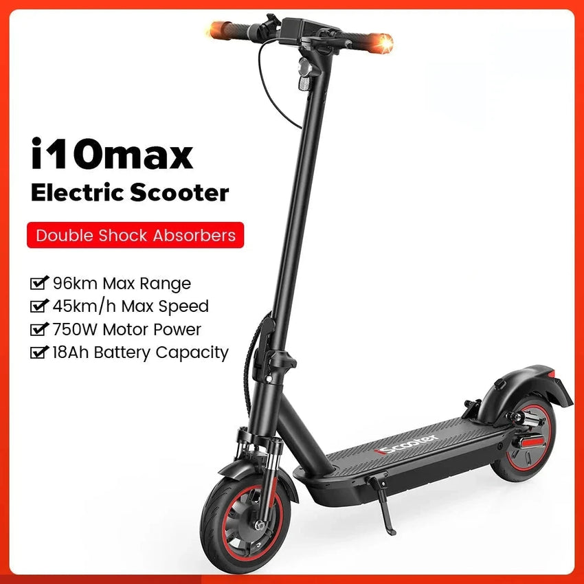 Trottinette Électrique iScooter i10max - 750W, 96 km, Pliable - Digital Store Trottinette électrique