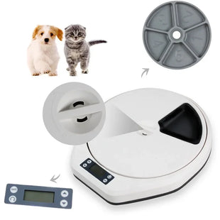 Distributeur Automatique 5 Repas pour Chiens et Chats - Minuterie - Digital Store Gamelles et mangeoires pour animaux de compagnie