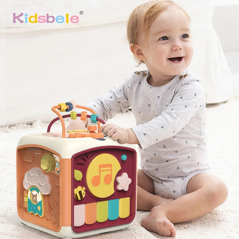 Cube d'Activité Éducatif 7 en 1 - Jouet Musical et Interactif - Digital Store jouet pour bb