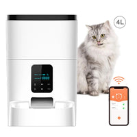 Distributeur Automatique de Nourriture pour Chats avec Enregistreur Vocal - Design Moderne - Digital Store Gamelles et mangeoires pour animaux de compagnie