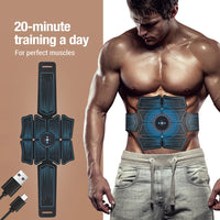 Stimulateur Musculaire EMS Rechargeable - 6 Modes, 10 Niveaux - Digital Store Ceinture de fitness