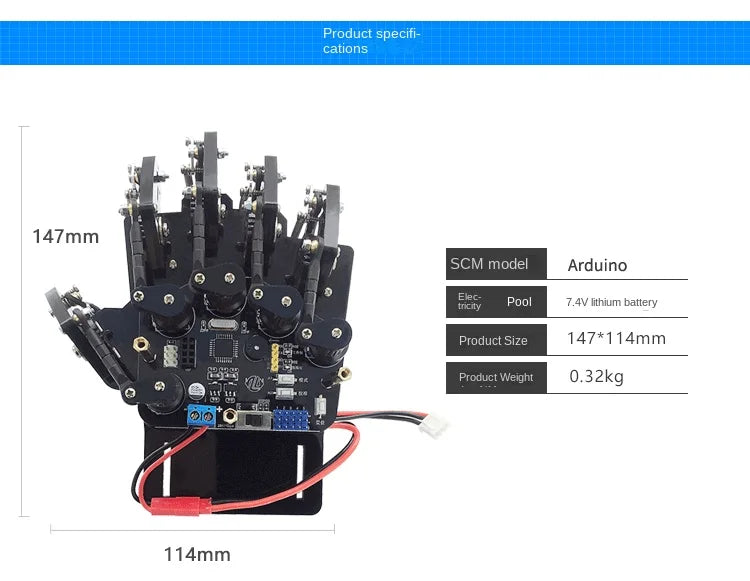 Robot Bionique 5 DOF - Open Source, Compatible Ardu37 - Digital Store robot programmable