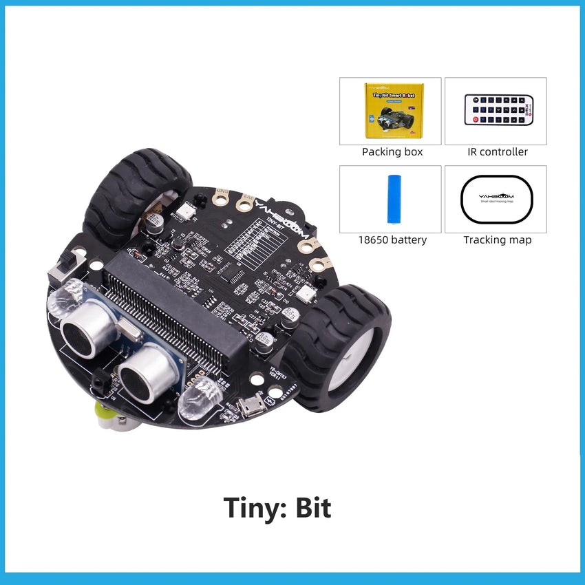 Kit Robot Programmable Tiny - Compatible Microbit V2 et V1 - Digital Store Kit éducatif de robotique programmable (Bras robotique programmable)