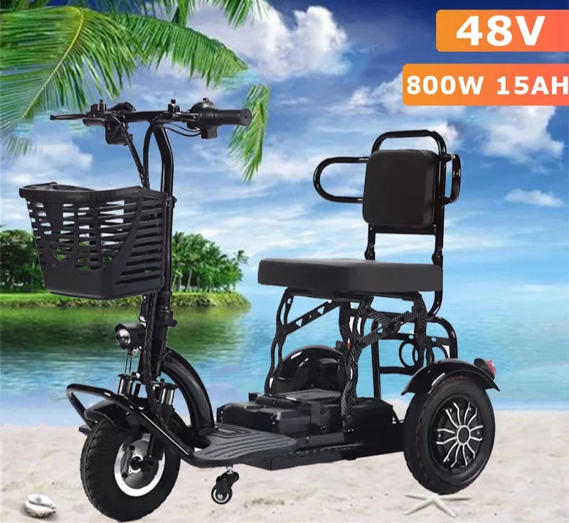 Trottinette Électrique Pliable 800W - 3 Roues, Mobilité Handicapés - Digital Store Trottinette électrique