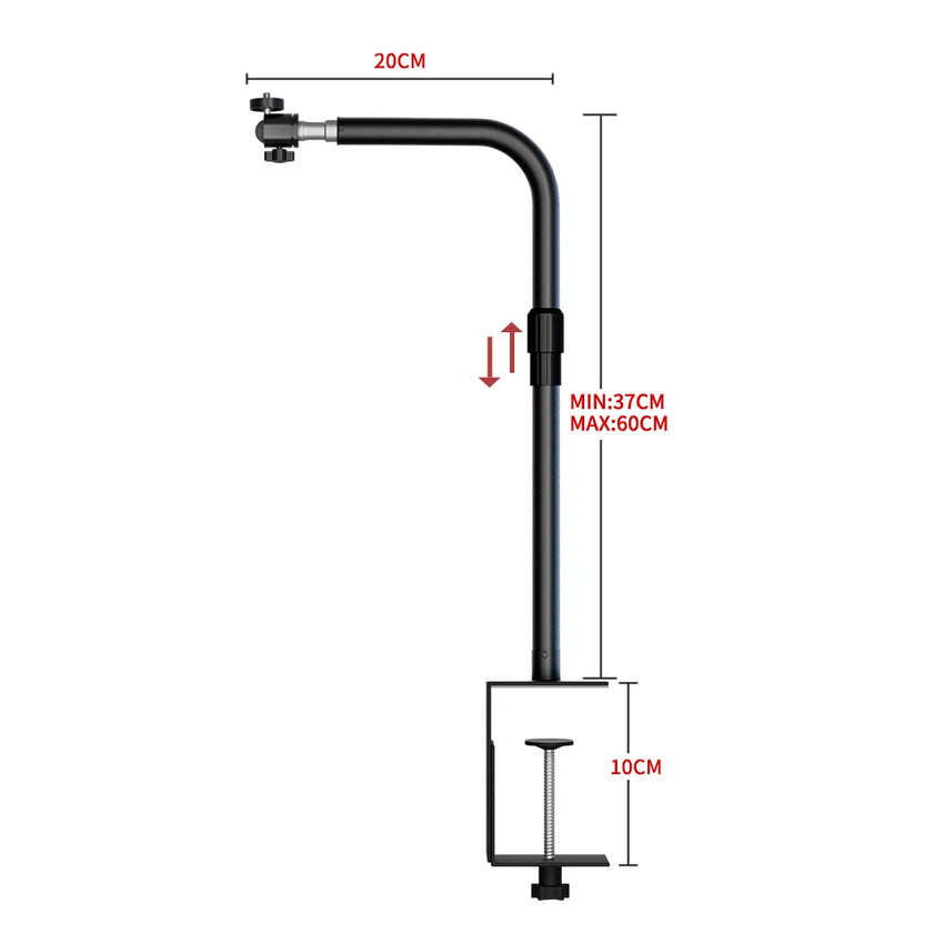 Support Métal Flexible 50cm - Rotule, Charge 5kg, Projecteur - Digital Store Support pour tablettes et téléphones