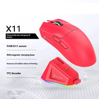 Souris Sans Fil Attack Shark X11 - 16 000 DPI, RVB, 3 Modes - Digital Store accessoires ordinateurs