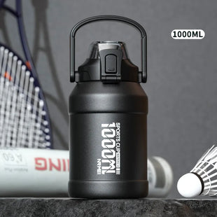 Bouteille Thermos 2L Inox avec Paille - Poignée, Sport & Extérieur - Digital Store bouteille