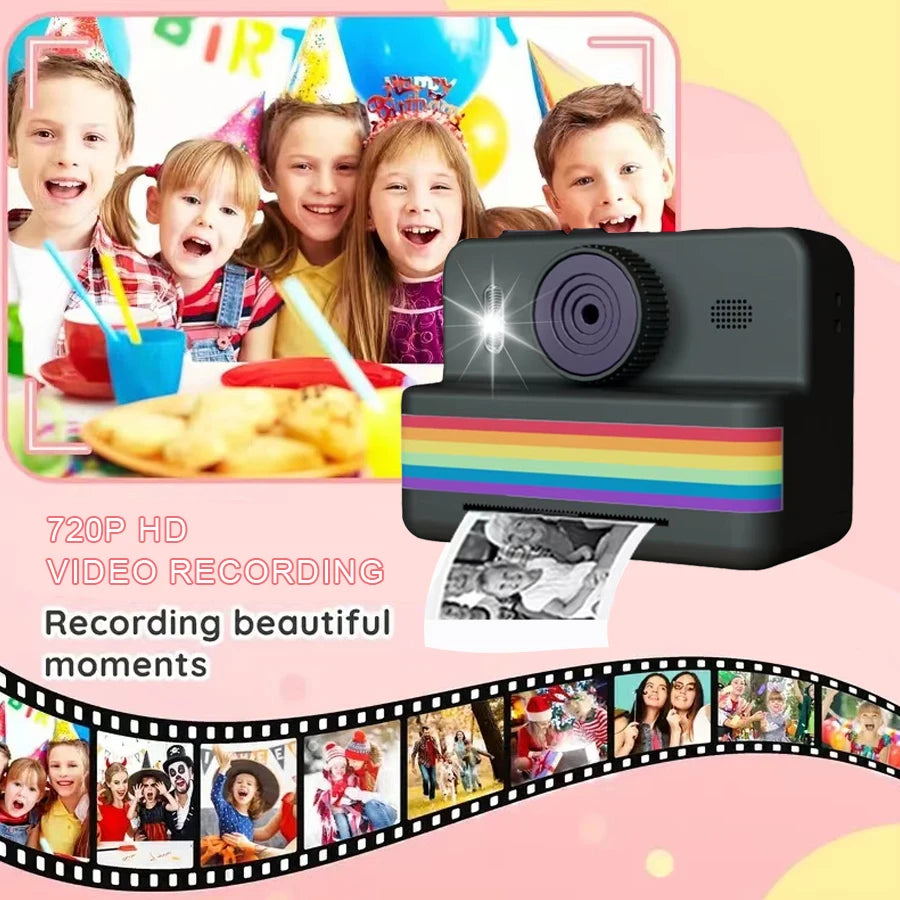 Appareil Photo Instantané Enfants - Mini Imprimante & Vidéo HD 2.8 - Digital Store Appareil photo à impression instantanée et vidéo Full-HD