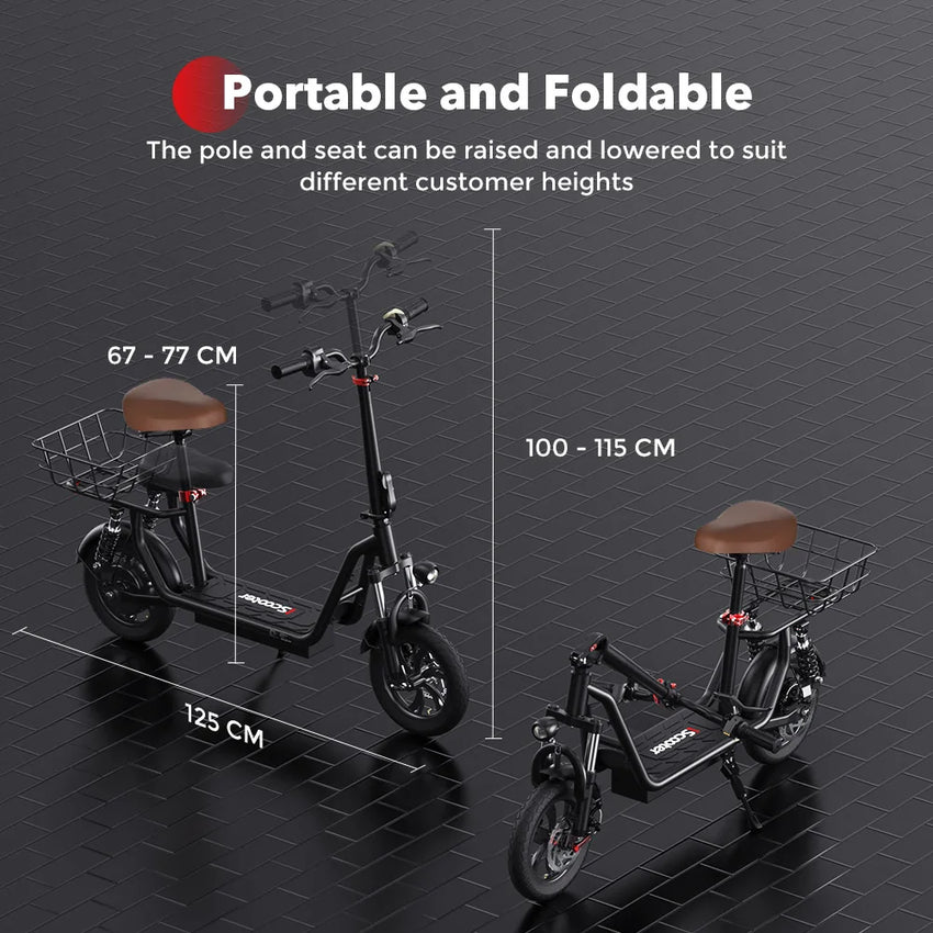 Scooter Électrique iScooter i12 - 500W, Pliable, 35 km d'Autonomie - Digital Store Trottinette électrique