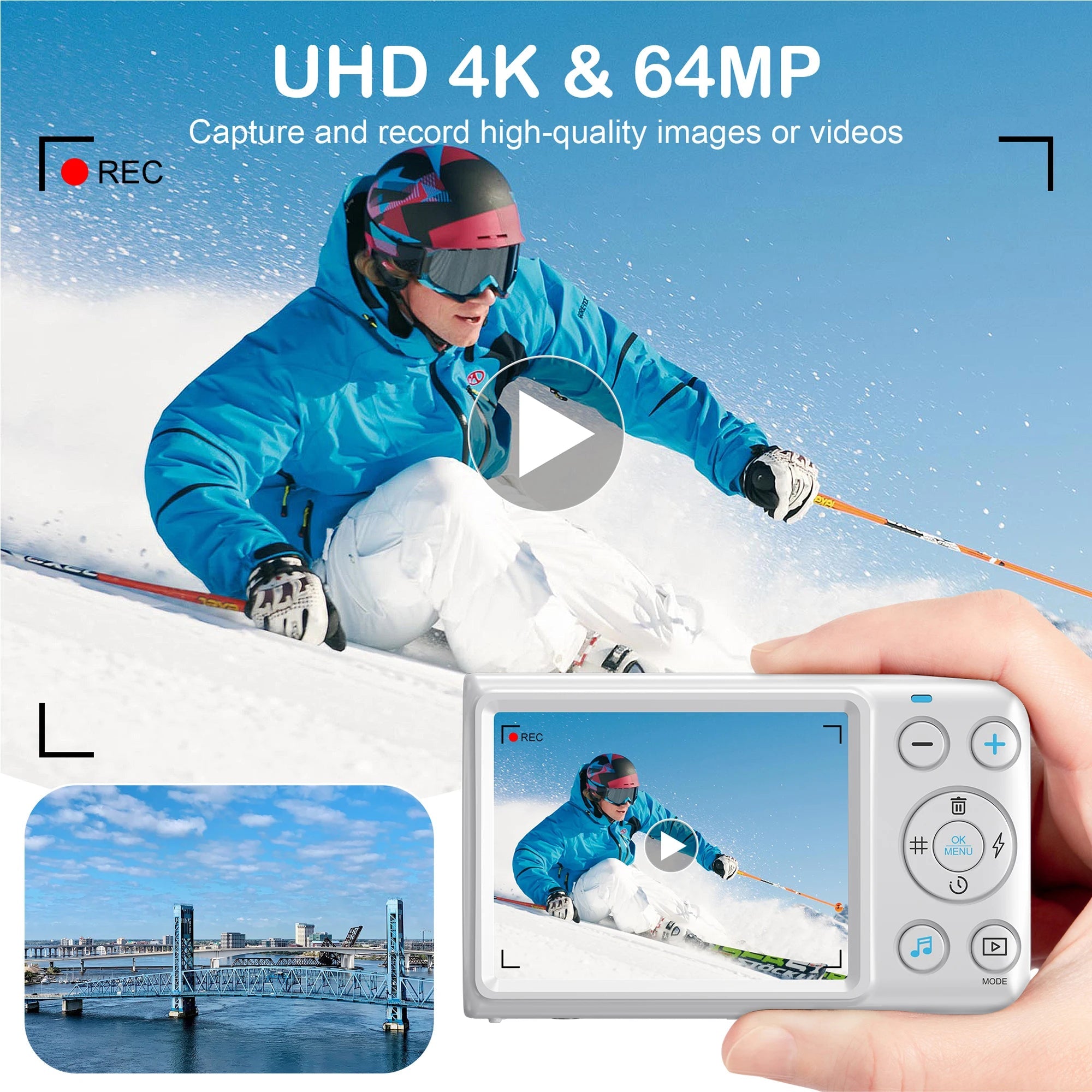 Caméra Numérique Compacte 64MP - Zoom 18X, 4K HD, Photo & Vidéo - Digital StoreCaméra Numérique Compacte 64MP - Zoom 18X, 4K HD, Photo & VidéoDigital Store4748546432591