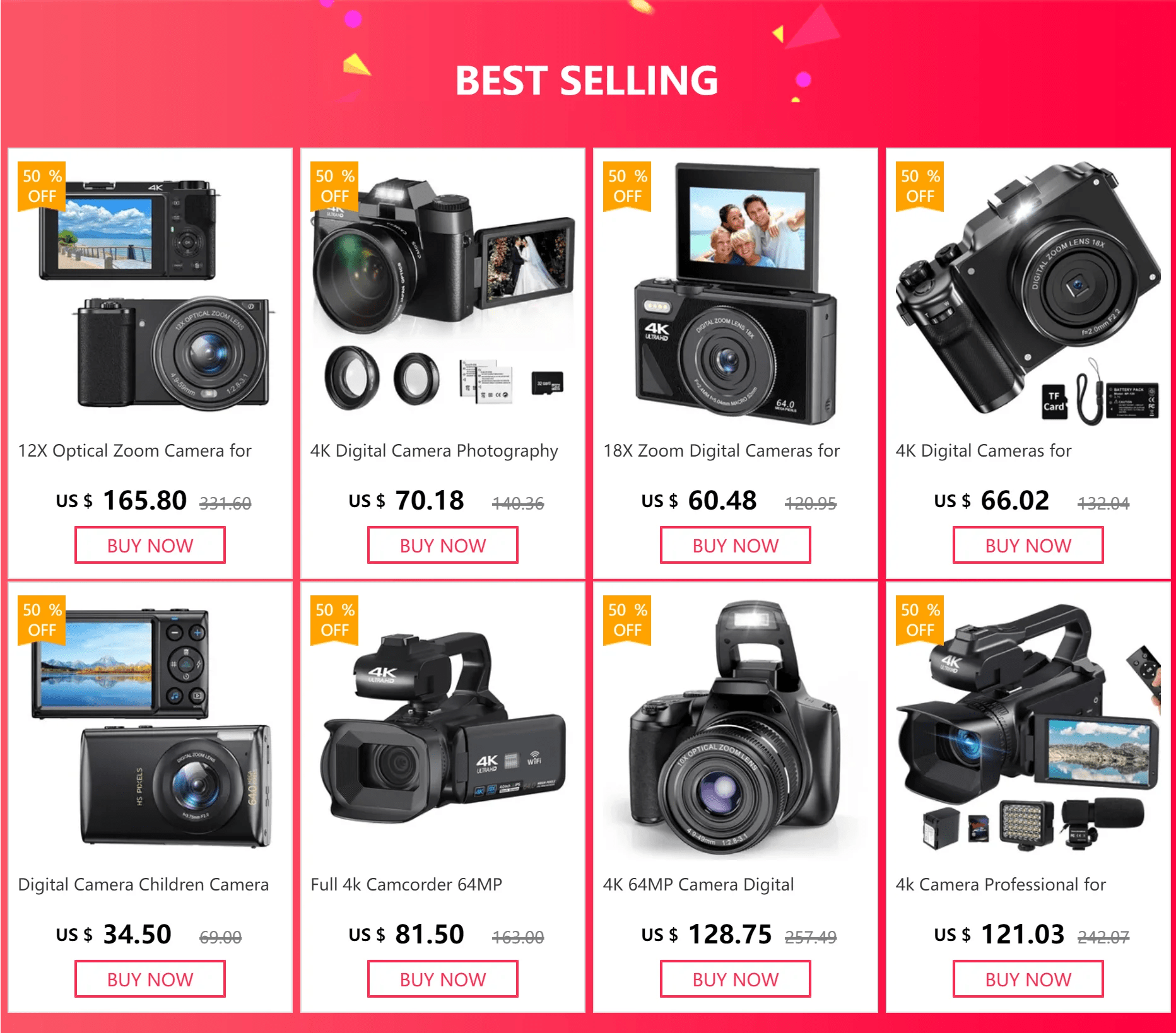 Caméra Numérique Compacte 64MP - Zoom 18X, 4K HD, Photo & Vidéo - Digital StoreCaméra Numérique Compacte 64MP - Zoom 18X, 4K HD, Photo & VidéoDigital Store5298511456934