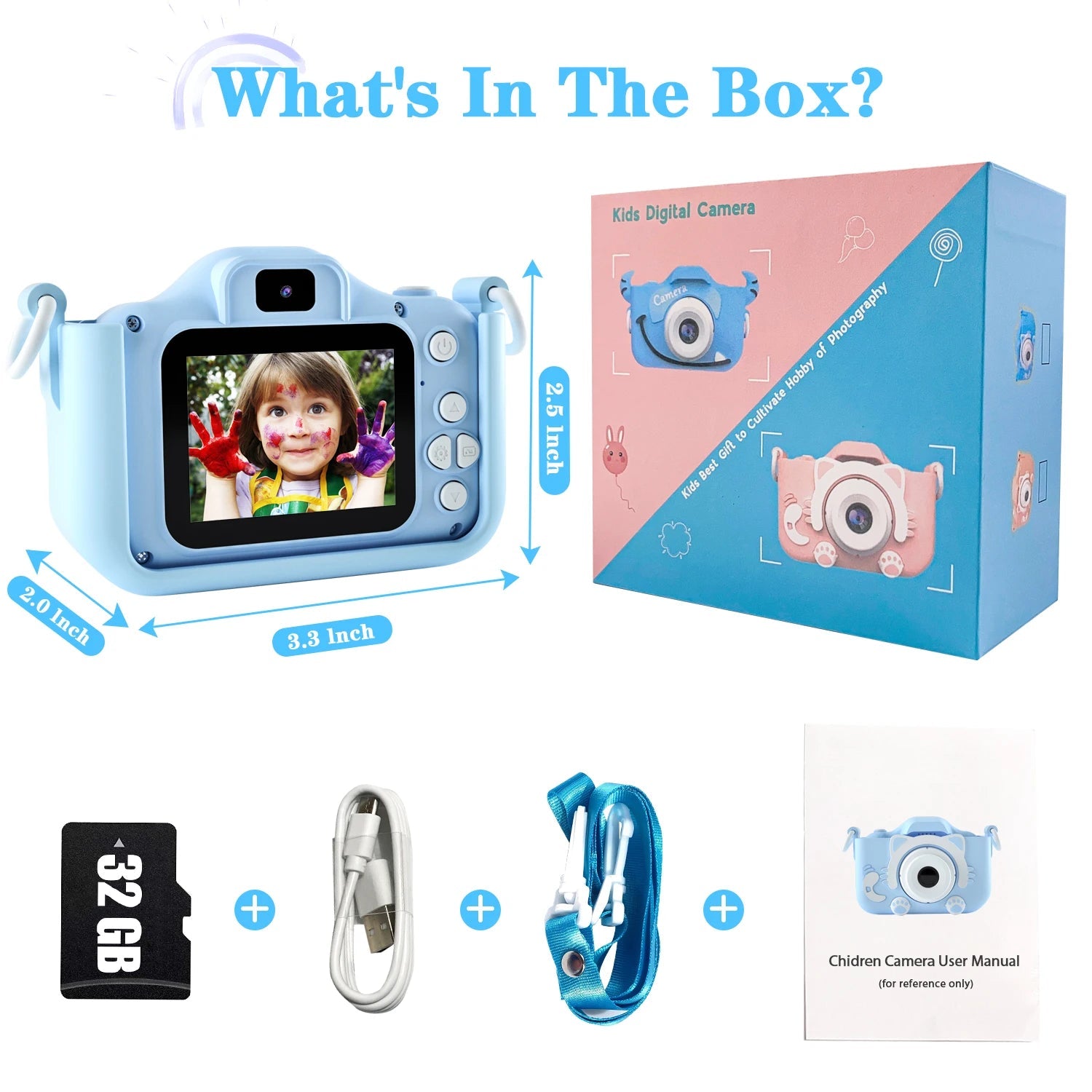 Caméra Numérique Enfants KC06 - 1080P, Double Caméra, 2'' - Digital StoreCaméra Numérique Enfants KC06 - 1080P, Double Caméra, 2''Digital Store4748554968679